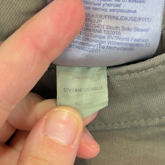 NYDJ Sheri Slim Jeans High Rise Ankle Stretch Zip Fly Avocado Green Size 16 - Picture 9 of 10